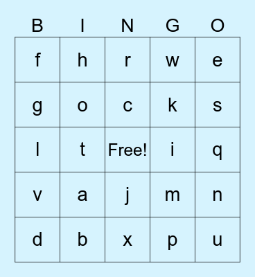 Maria's Baby Shower Bingo Card