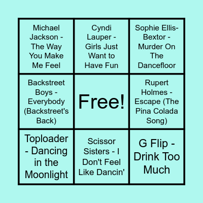 Prince Music Bingo #2 Bingo Card