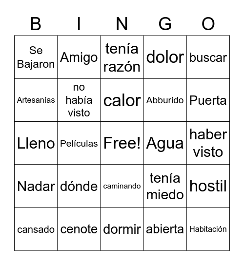 Brandon Brown Vs. Yucatán Bingo Card