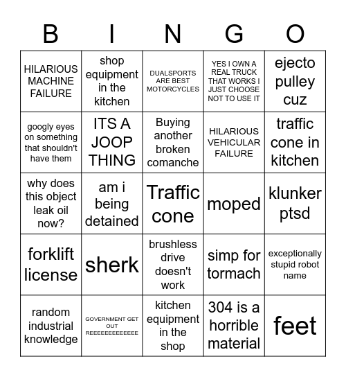 alex bingo Card