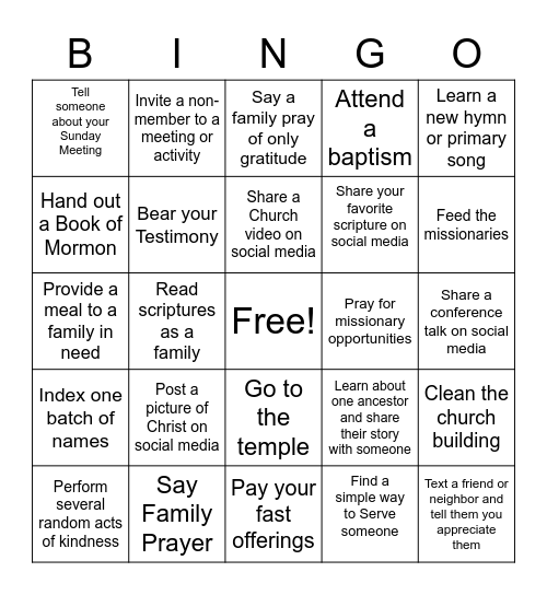 Little Elm 2nd Bingo Card