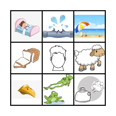 Vowel Pairs: ee & ea Bingo Card