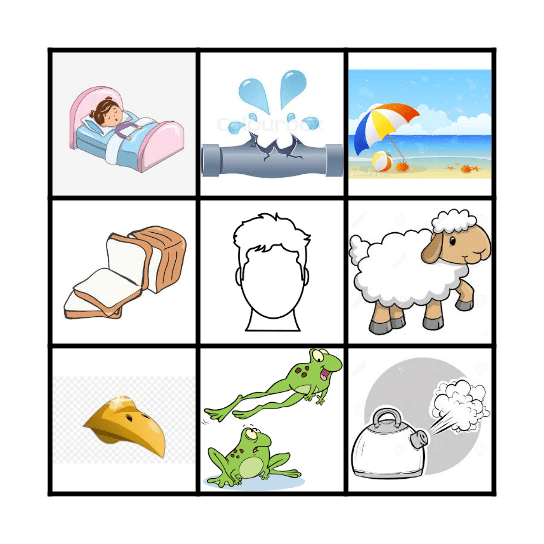 Vowel Pairs: ee & ea Bingo Card