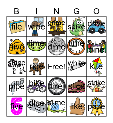 Long i_e Bingo Card