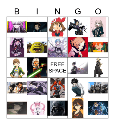 Favorite Character Bingo Card