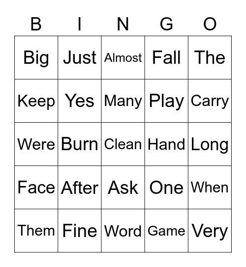 Sasha Review Lesson 6-11 Bingo Card