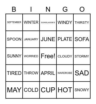Hello! Bingo Card
