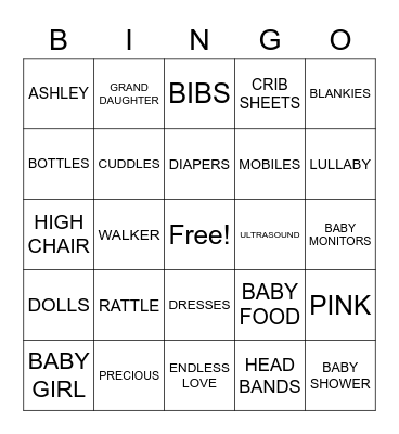 WELCOME EVERLY! Bingo Card