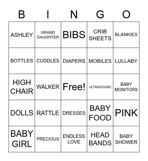 WELCOME EVERLY! Bingo Card