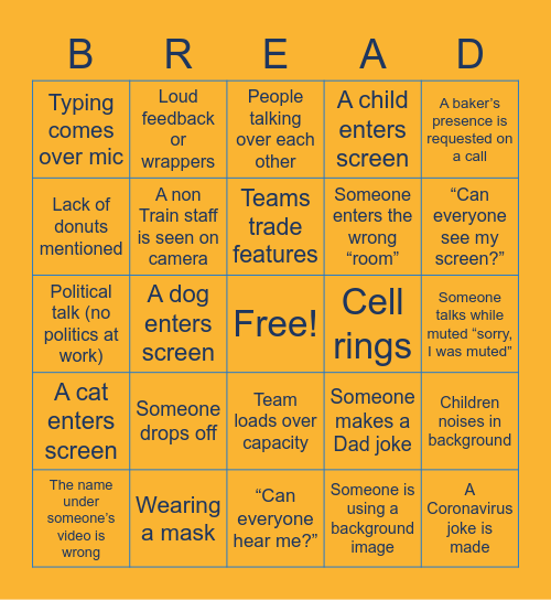 Rolling Scones PI-3 BINGO Card