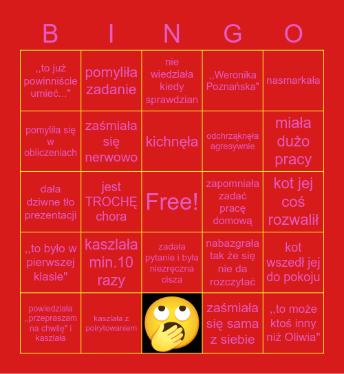 Pieprzyk Bingo Card