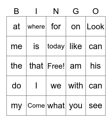 Learning is FUN...! Bingo Card
