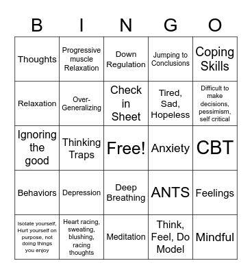 Trails Review Bingo Card