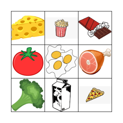 Food Bingo Card