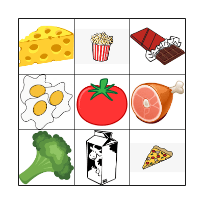 Food Bingo Card