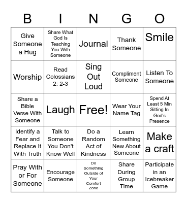 KNIT TOGETHER Bingo Card