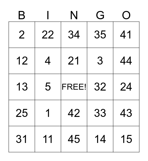 Baby Shower Bingo Card