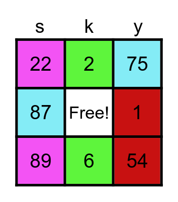 bingo skylirs game Bingo Card