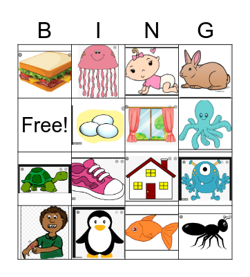 Beginning Sounds Bingo Card