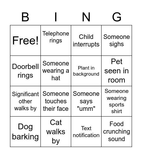 R1 R2 Virtual Bingo!!! Bingo Card