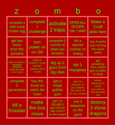 call of duty black ops 3 Bingo Card