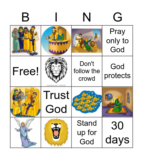 Daniel and the Lions' Den Bingo Card