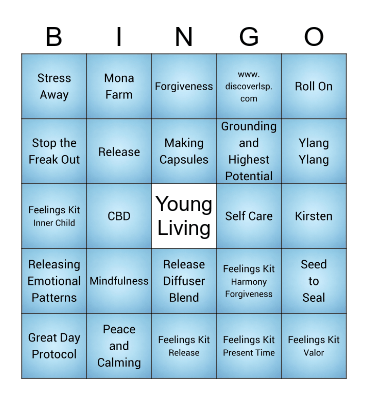 Emotions and Stress Bingo Card