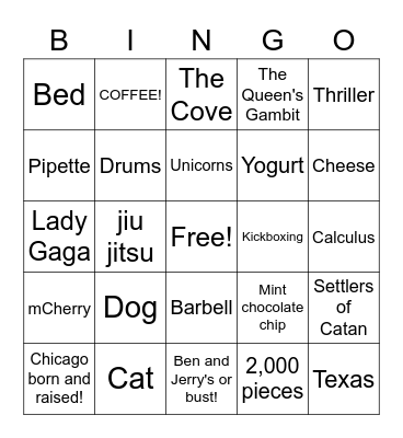 COM recruitment Bingo Card