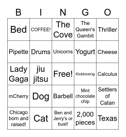COM recruitment Bingo Card