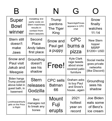 CPC's 2021 Bingo Card