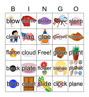 L Blends Bingo Card