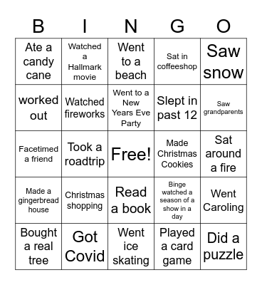 Back to School Bingo Card