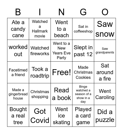 Back to School Bingo Card