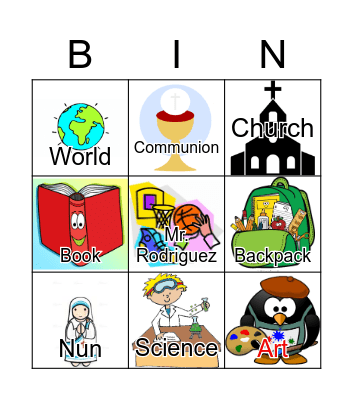St. Gregory the Great Bingo Card