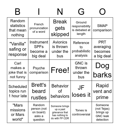 FP CDR Day 2 Bingo Card