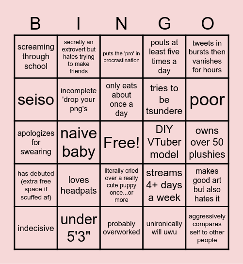 Are You Like Lyssanah? Bingo Card