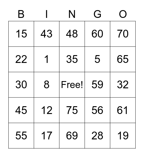 BINGO PARA SA LOAD Bingo Card