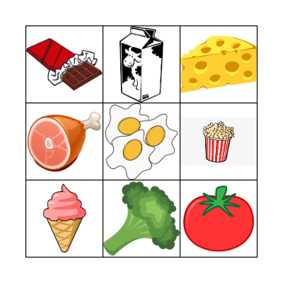 Food Bingo Card