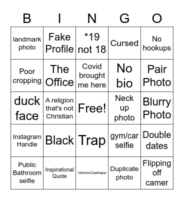 Bumble Bingo Card