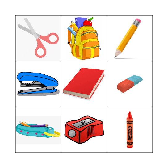 School BINGO Card