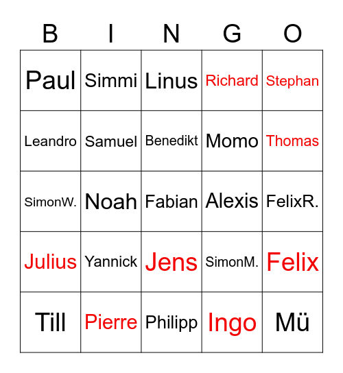 TGF-Bingo-KB Bingo Card