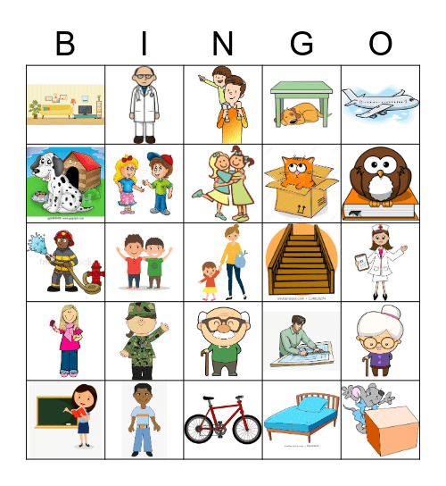 Vocabulaire de Janvier Bingo Card