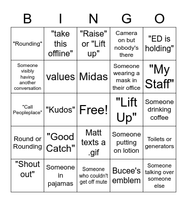 Safety Huddle Bingo Card