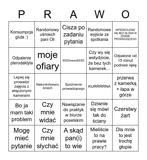 :) Bingo Card