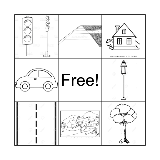 Street vocab bingo! Bingo Card