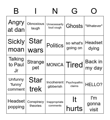 Paul Bingo Card