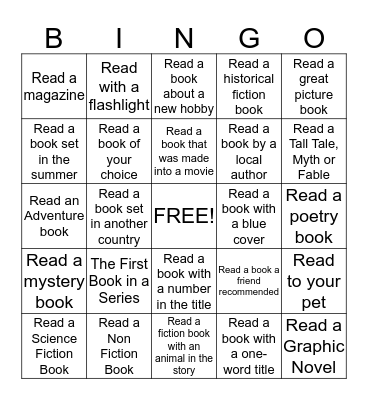 Winter Reading  Bingo Card