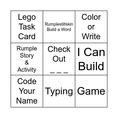 2nd & 3rd Grade Bingo Card