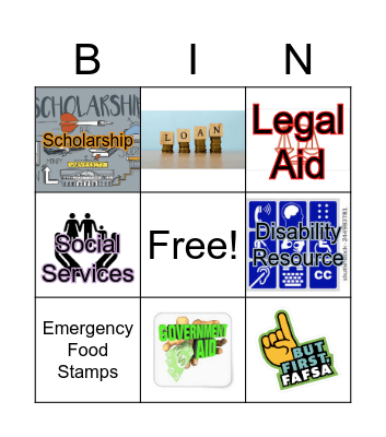 Financial Resources Bingo Card