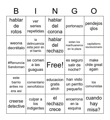 Fachosafe Gran Bingo Gran Bingo Card